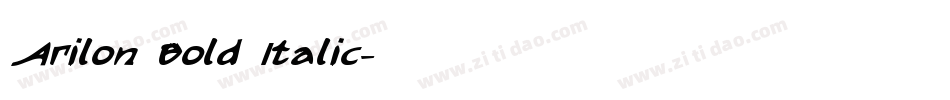 Arilon Bold Italic字体转换